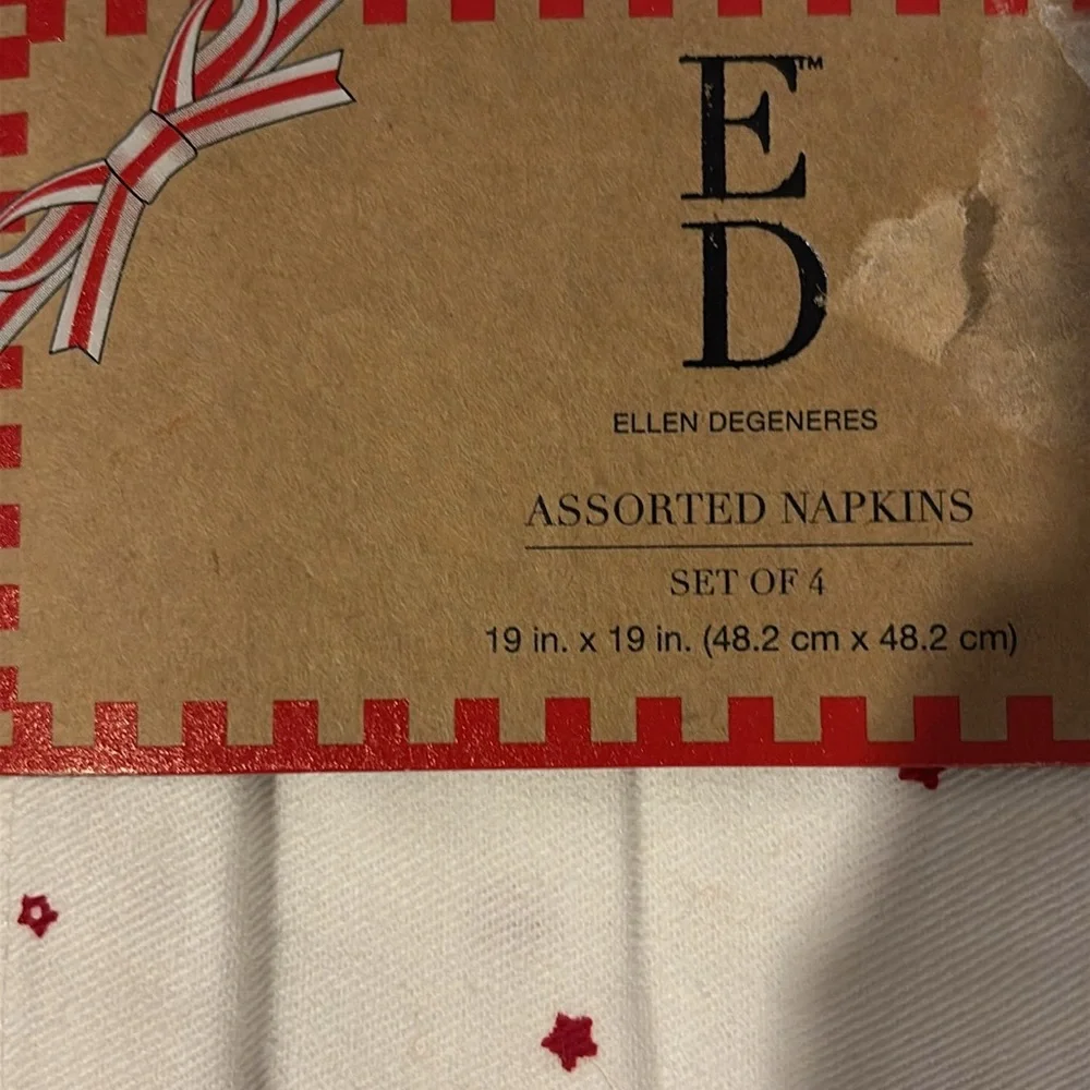 4 Christmas Cotton napkins